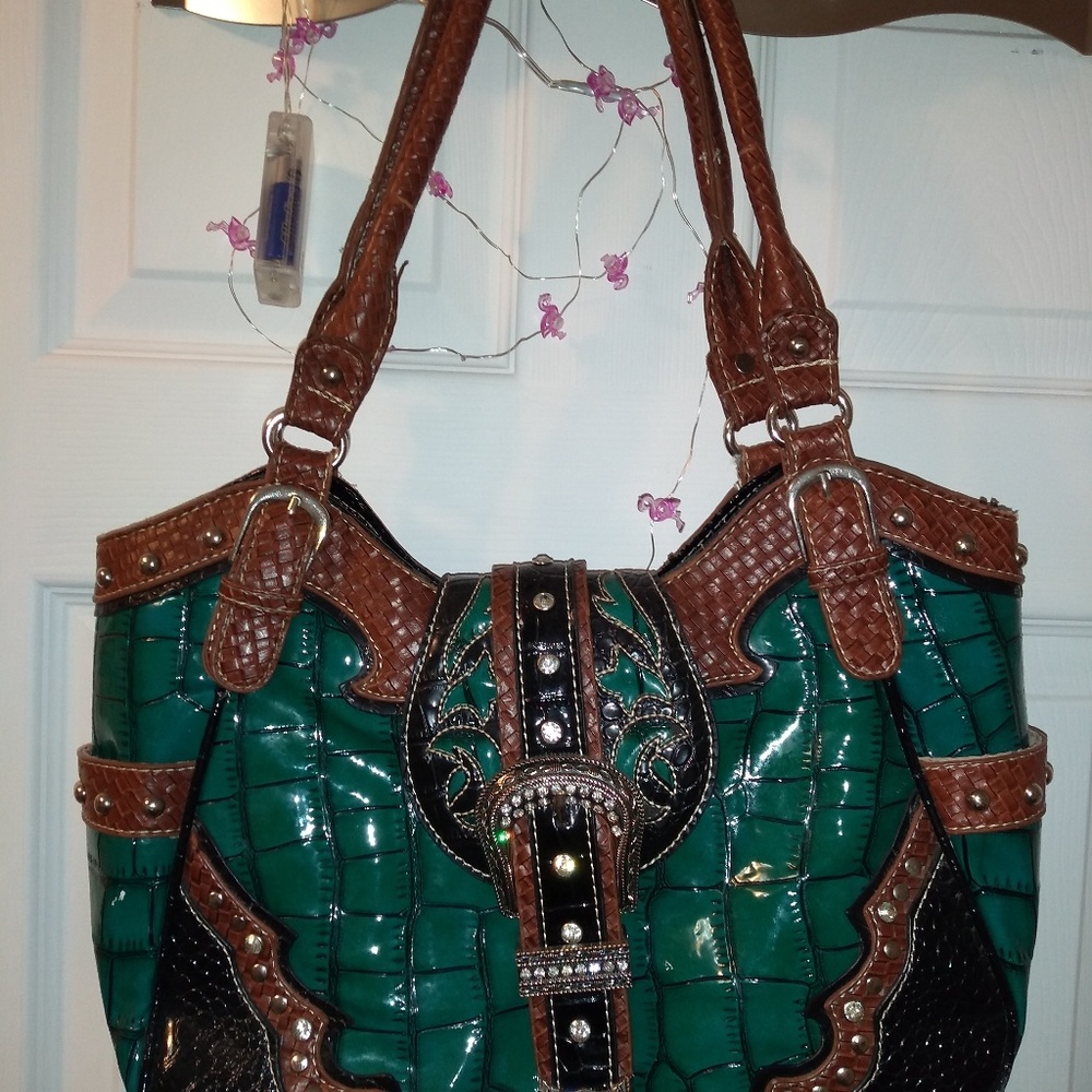 Embellished P&G Western bag with bling